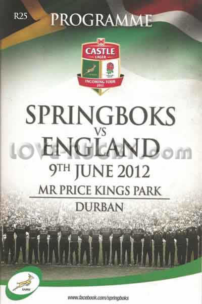 South Africa England 2012 memorabilia